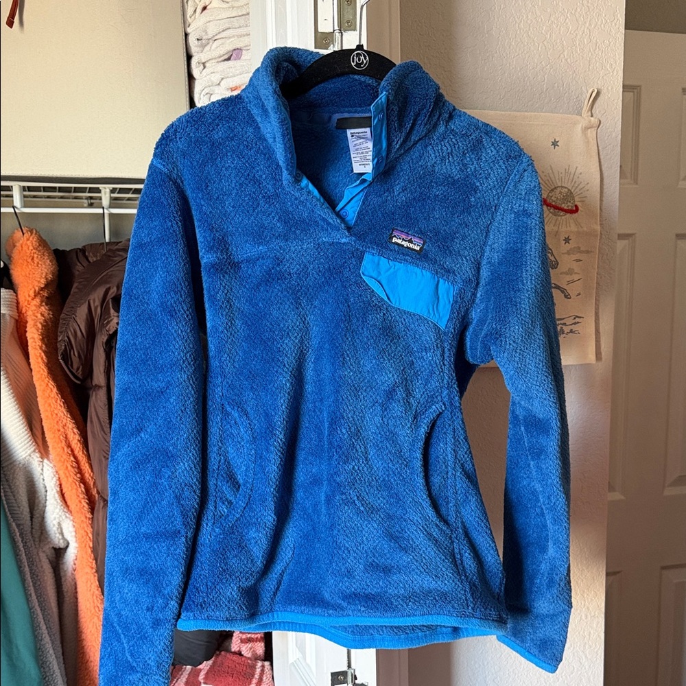 Patagonia Re-Tool Half Snap Blue Fleece Pullover - Women’s Small
